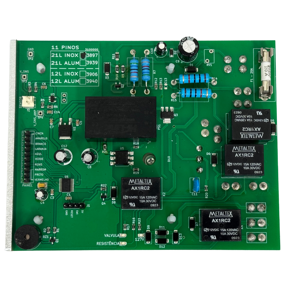 PLACA AUTCL 21L INOX 11 PIN BIO GN COMP